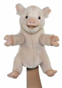 MARIONNETTE COCHON ROSE 25CM